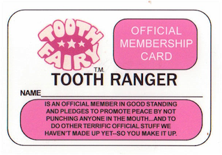 Tooth Fairy radio series member card